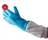 Handskar blå gummi med krage