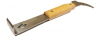 Kupkniv med trähandtag och krok